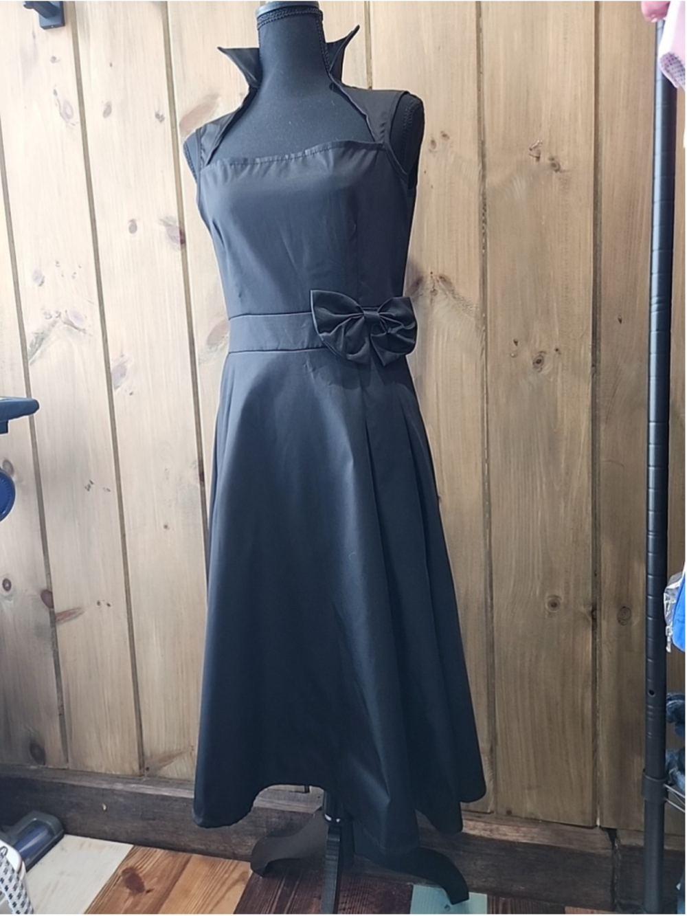 Elegant Black Satin Dress,szM, Goth Princess